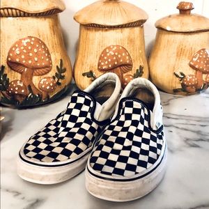 Classic Black and White Checkered Vans Slip On